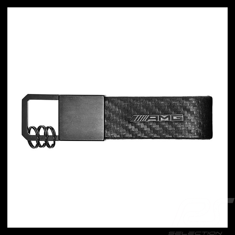 Porte-clés keyring Schlüsselanhhänger Mercedes AMG cuir aspect carbone noir black schwarz Mercedes-Benz B66953428
