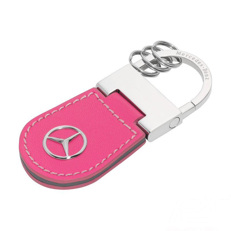 Porte-clés keyring Schlüsselanhänger Mercedes Peking cuir rose leather pink leder rosa Mercedes-Benz B66952638