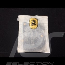 Porsche key pouch black leather Reutter retractable gold plated chain