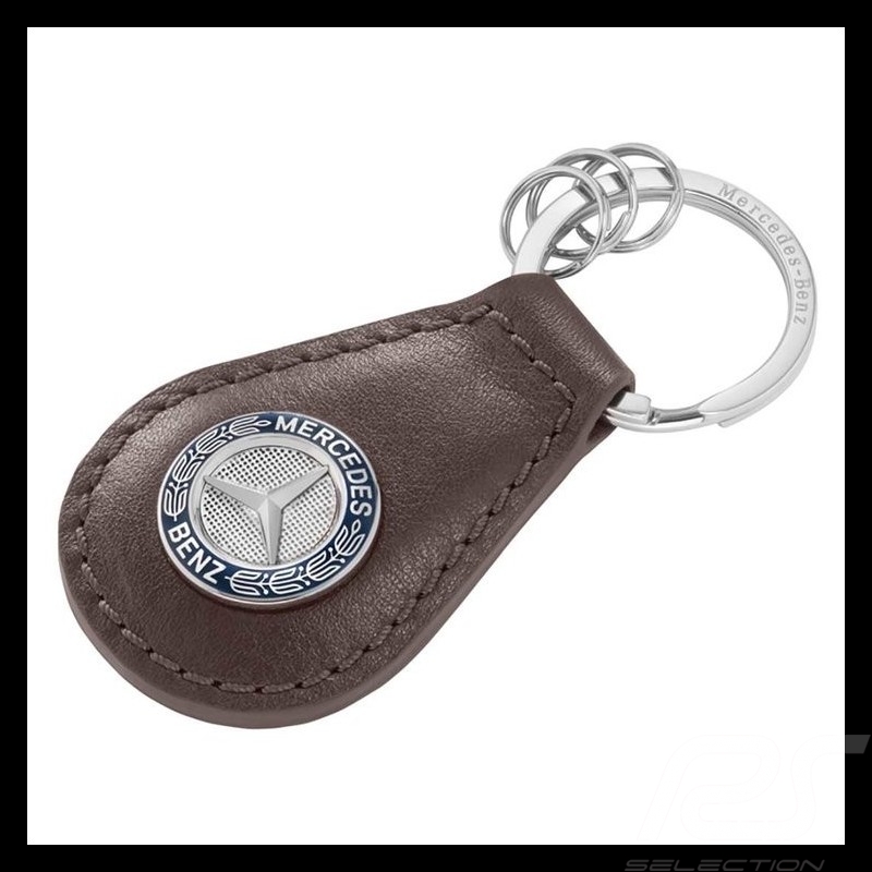 Genuine Mercedes-Benz Classic Brown Leather Keyring B66041522