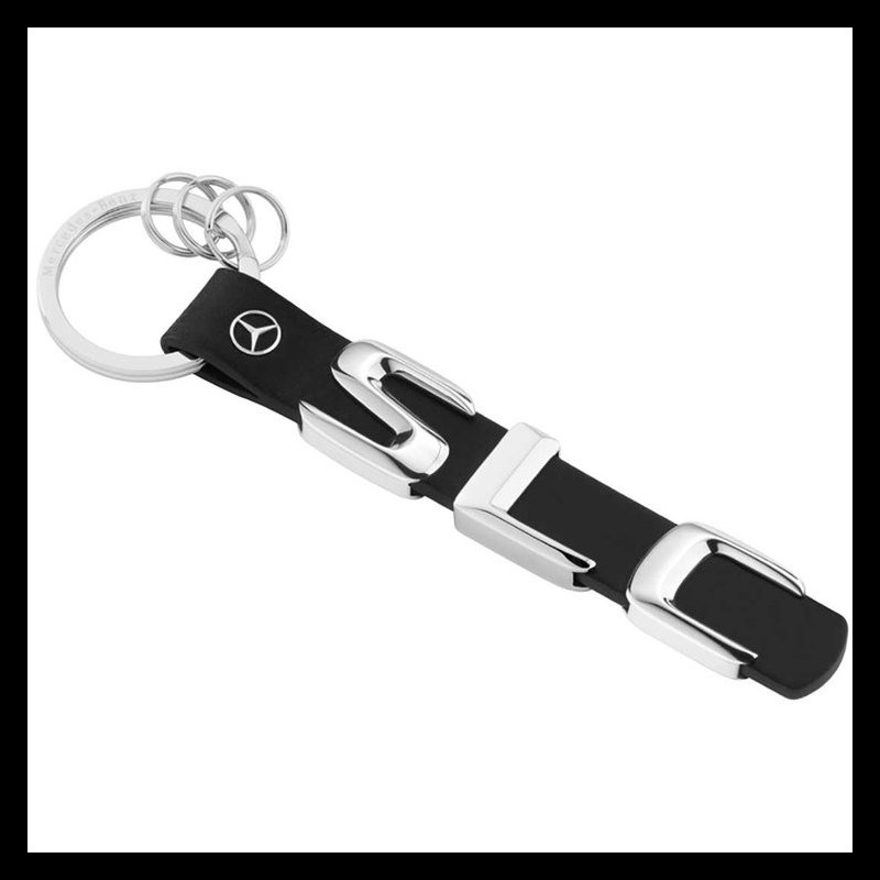 Portachiavi Mercedes In Similpelle – Made In France, Idea Regalo Auto, Anni 2000