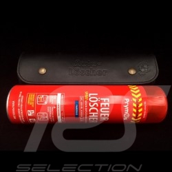 Etui Cuir noir Reutter pour extincteur avec boutons pression - extincteur inclus bag tasche fire extinguisher feuerloscher