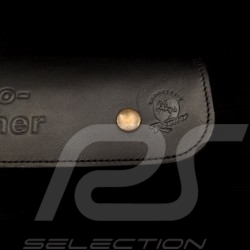 Reutter schwarzes Leder Tasche mit Druckknopf - Feuerlöscher enthalten