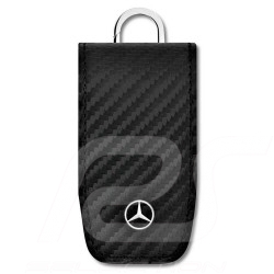 Cache-clés key cover Schlüsselhülle  Mercedes 6e gén. cuir aspect carbone noir carbon look leather carbon leder schwarz black Me
