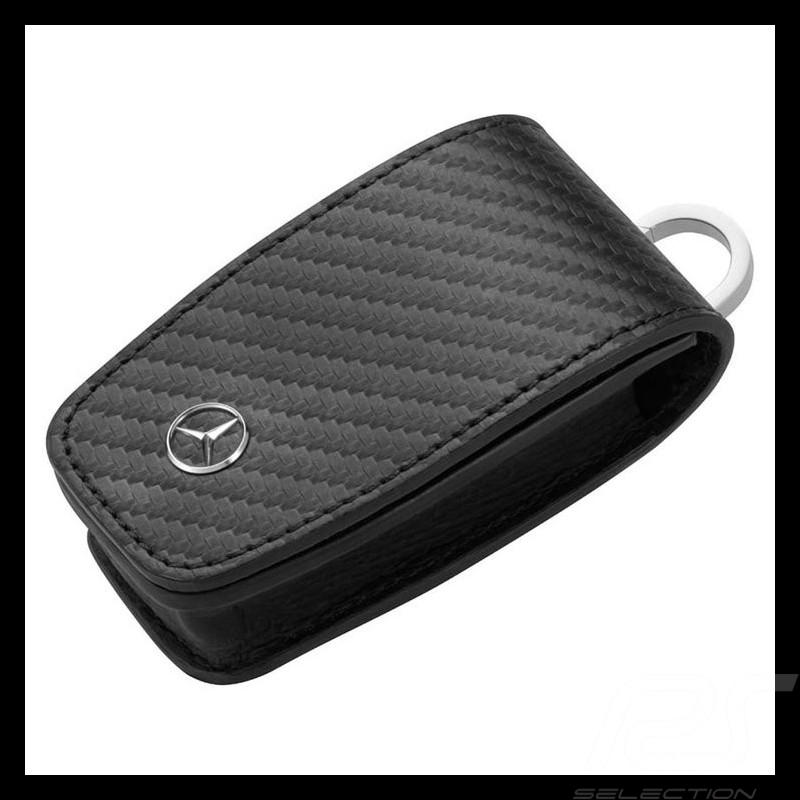 Cache-clés key cover Schlüsselhülle  Mercedes 6e gén. cuir aspect carbone noir carbon look leather carbon leder schwarz black Me