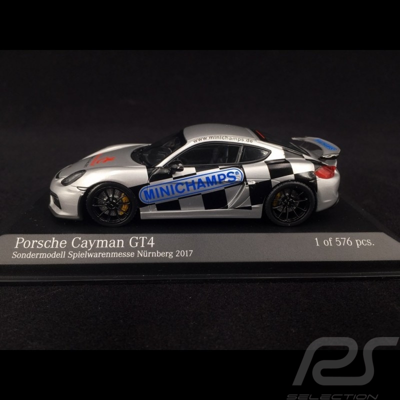 Porsche Cayman GT4 Spielwarenmesse 2017 grey 1/43 Minichamps 413066193