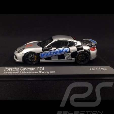 Porsche Cayman GT4 Spielwarenmesse 2017 grau 1/43 Minichamps 413066193
