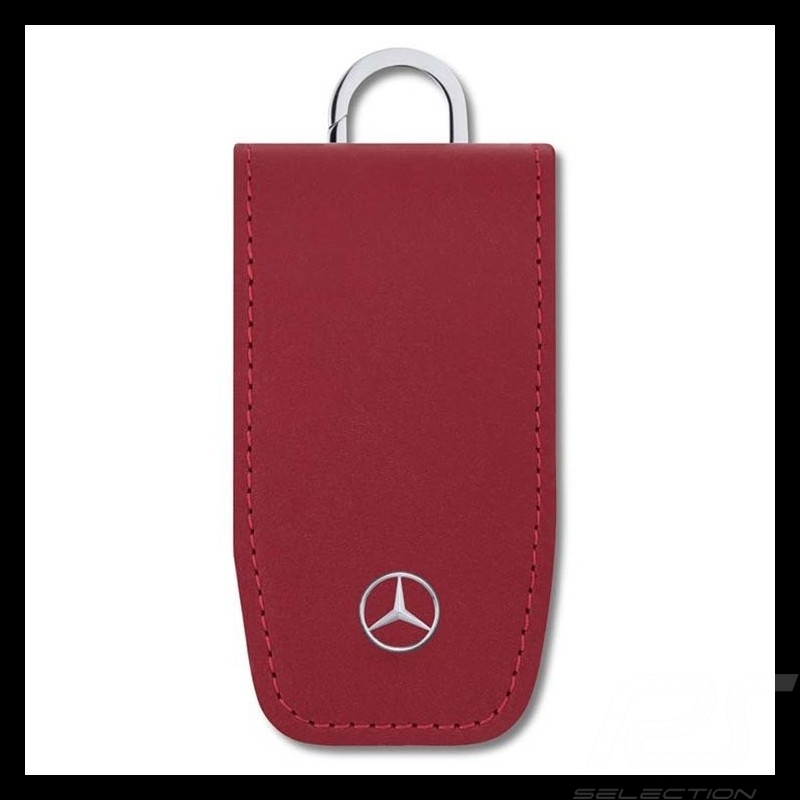 Porte-clés keyring schlüsselanhänger Mercedes cache-clés key cover schlüsselabdeckung 6e gén. cuir rouge 6th gen. leather red ge