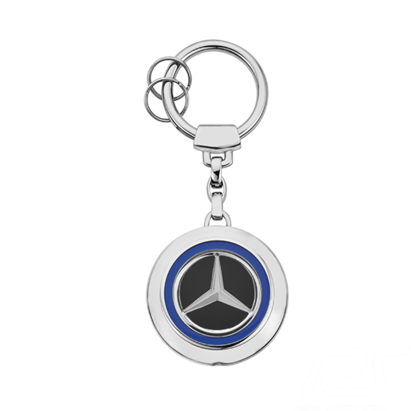 Mercedes Beleuchteter schlüsselanhänger EQ blaues licht stahl silber  Mercedes-Benz B66953963