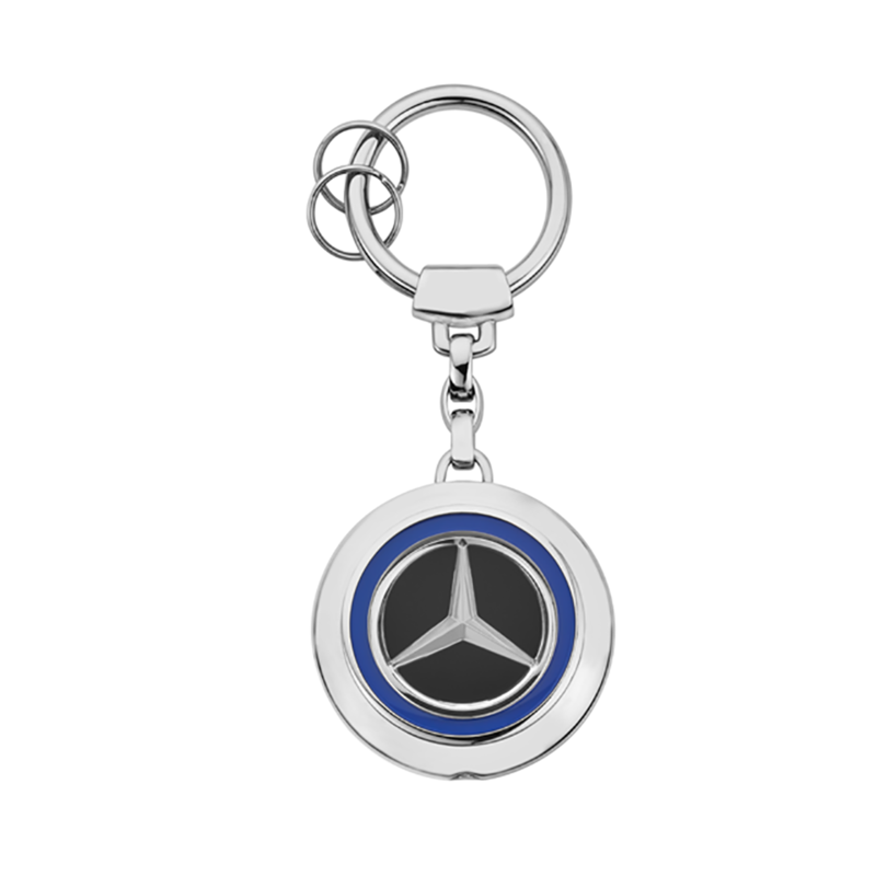Mercedes Illuminated keyring EQ blue light steel silver Mercedes-Benz  B66953963