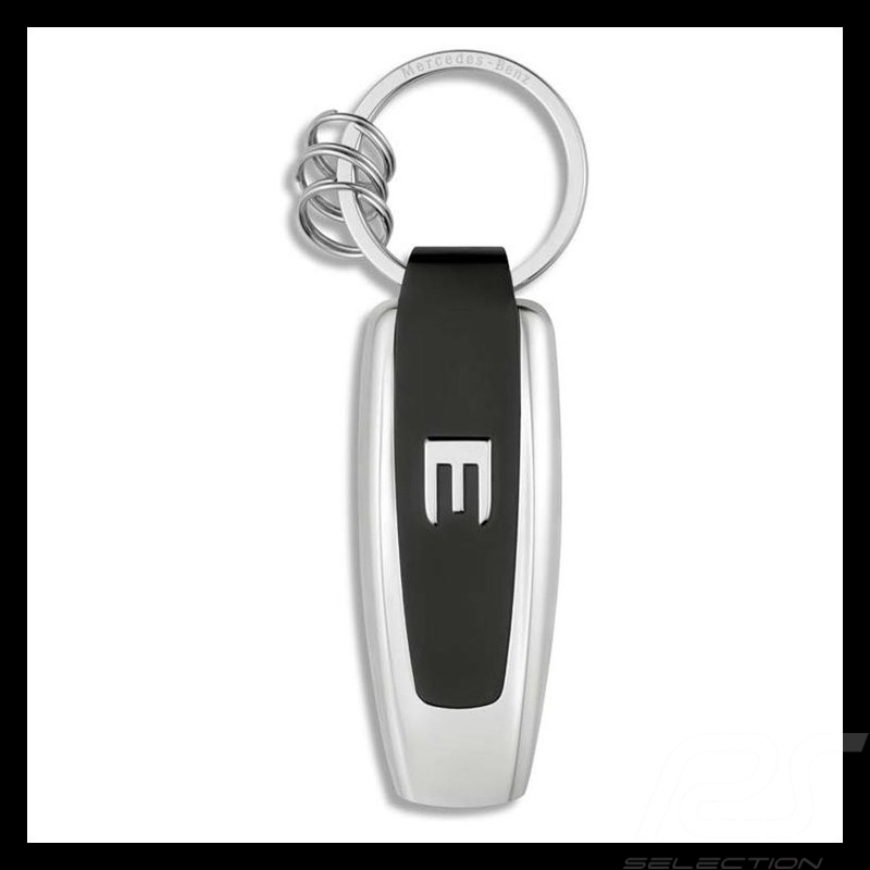 Porte-clés keyring Schlüsselanhänger Mercedes typographie typography typografie Classe Class E E-Klasse argent silver silber Mer