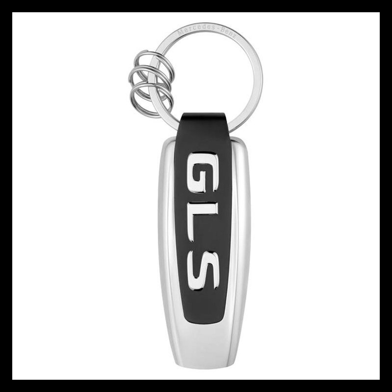 Porte-clés keyring schlüsselanhänger Mercedes typographie GLS argent typography silver typografie silber Mercedes-Benz B66958427