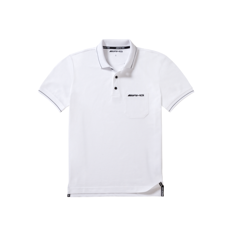 Polo Mercedes AMG Mercerisé Blanc Mercedes-Benz B66953655 white weiß homme men herren