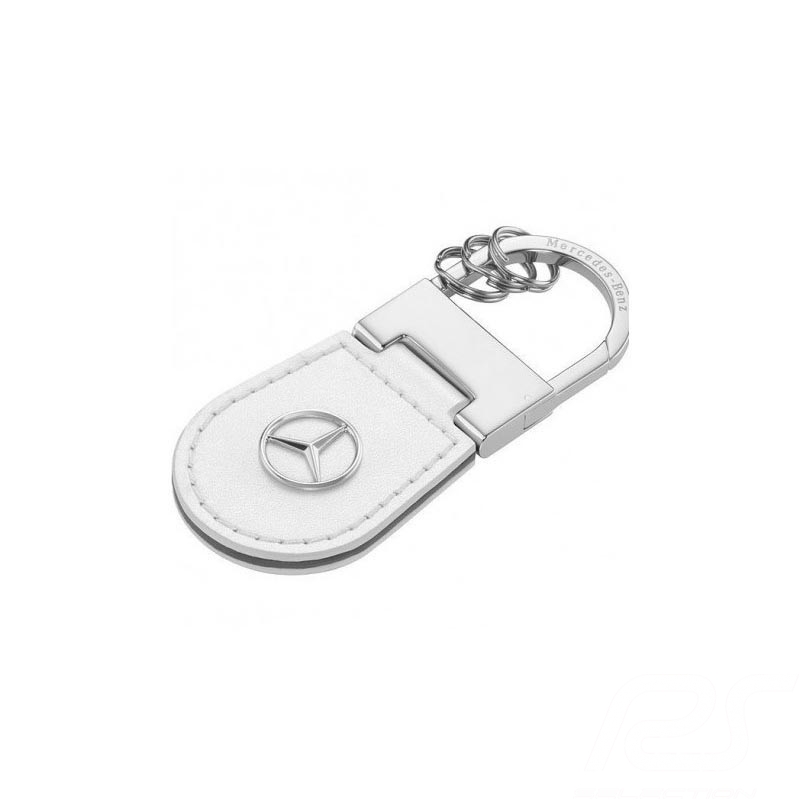 Porte-clés keyring Schlüsselanhänger Mercedes Shangai cuir blanc leather white leder weiß Mercedes-Benz B66958138