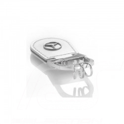 Porte-clés keyring Schlüsselanhänger Mercedes Shangai cuir blanc leather white leder weiß Mercedes-Benz B66958138