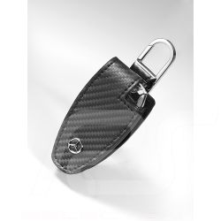 Porte-clés keyring schlüsselanhänger Mercedes cache-clés 5e gén. cuir aspect carbone noir key cover 5th gen. carbon look leather