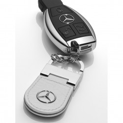 Porte-clés keyring schlüsselanhänger Mercedes Peking cuir blanc leather white leder weiß Mercedes-Benz B66952639