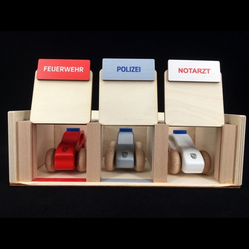 Small Foot 3D-Puzzle Mit 4 Fahrzeugen – Krankenwagen, Polizei, Schulbus & PKW – Auf Rädern, Bunt Lackiert
