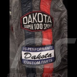 Gulf Lederjacke Dakota Super Sport Racing Team Classic driver Grau - Herren