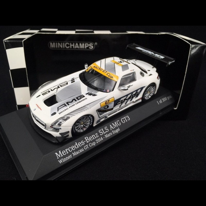 直筆サイン入り 新品 1/43 SLS AMG GT3 2014 マカオGTカップ 優勝-