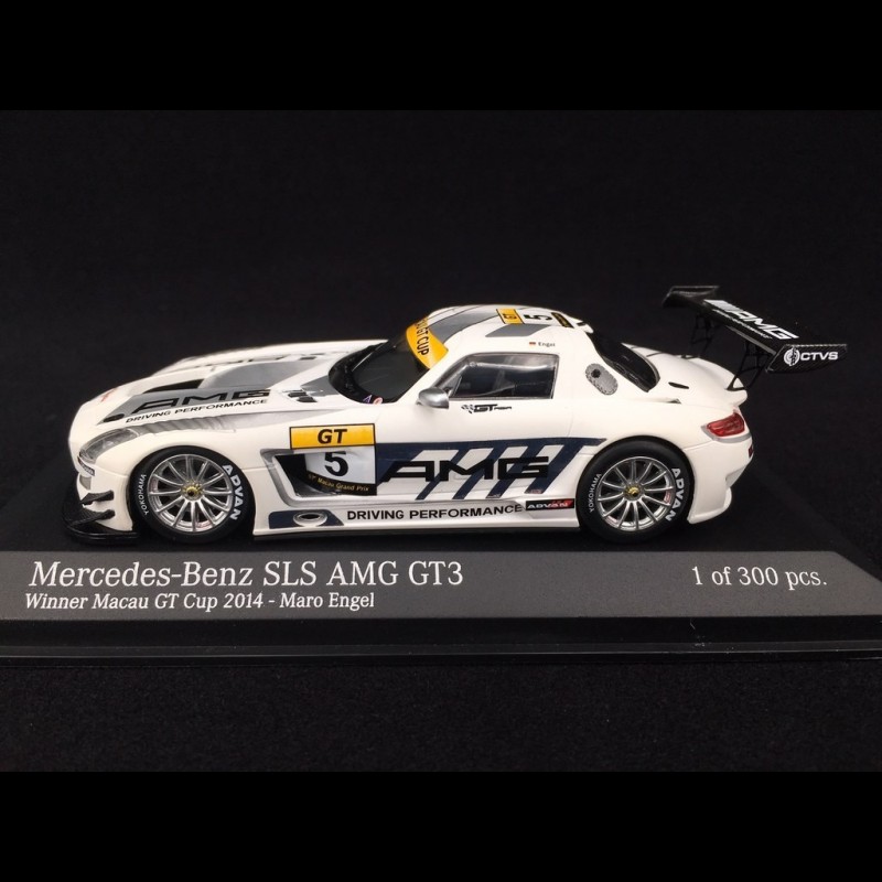 定番セール直筆サイン入り　新品 1/43 SLS AMG GT3 2014 マカオGTカップ 優勝 レーシングカー