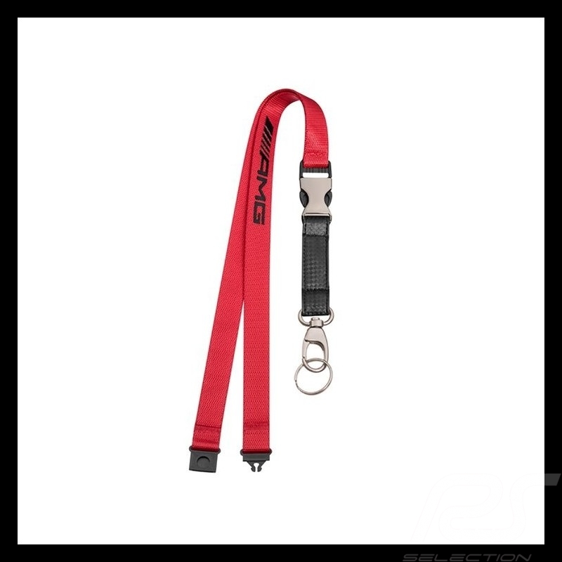 Porte-clés keyring schlüsselanhänger Mercedes ruban tour de cou AMG rouge  lanyard red rot Mercedes-Benz B66953852