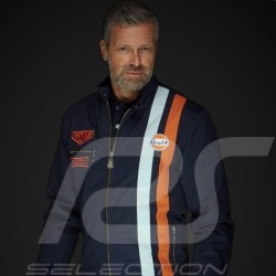 Veste Jacket Jacke Gulf Steve McQueen Le Mans Roadmaster Coton Bleu - homme