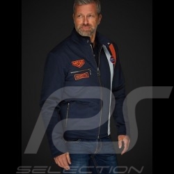 Veste Jacket Jacke Gulf Steve McQueen Le Mans Roadmaster Coton Bleu - homme
