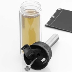 Mercedes thermos flask with tea infuser steel black leather case Mercedes-Benz B66953780