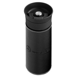 Mercedes thermos flask with tea infuser steel black leather case Mercedes-Benz B66953780