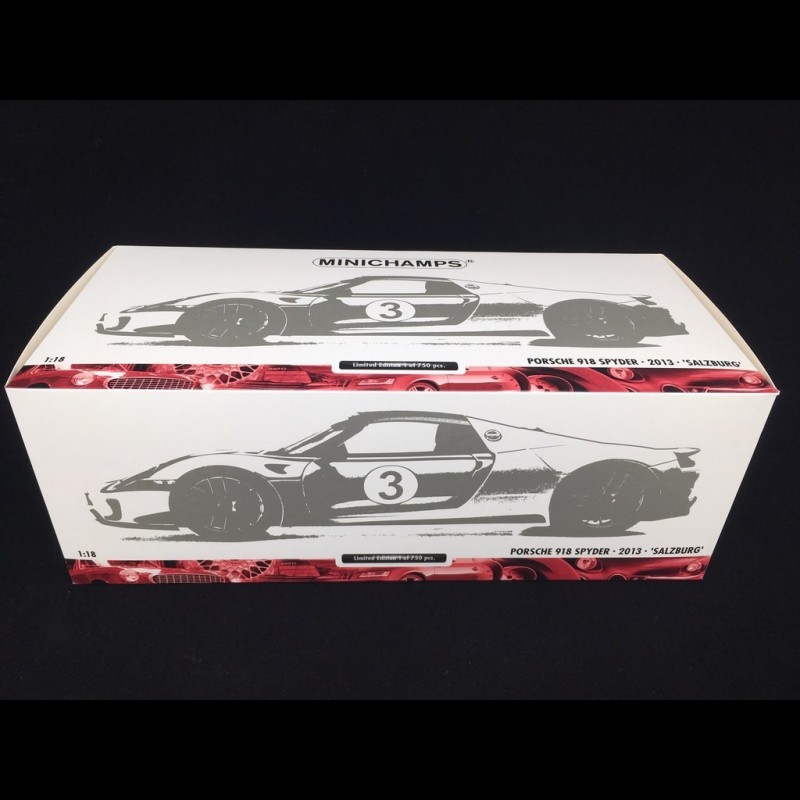 Porsche 918 Spyder Salzburg n° 3 white / red 1/18 Minichamps 110062441