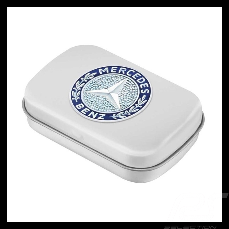 Boîte à bonbons candy box minzdose Mercedes logo vintage acier argent steel silver stahl silber Mercedes-Benz B66041557
