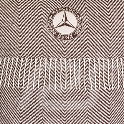 Coussin striped pillow gestreiftes kissen Mercedes rayé logo vintage coton cotton brown marron baumwolle braune Mercedes-Benz B6