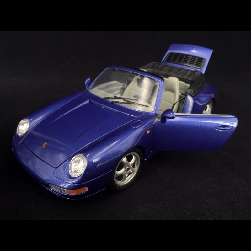 Porsche 911 type 993 Carrera Cabriolet 1994 blue 1/18 Burago 3090