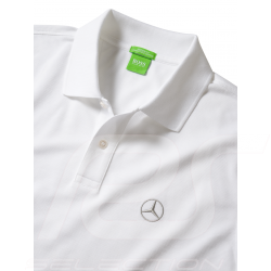 Polo Mercedes Hugo Boss Blanc Whit Weiß Mercedes-Benz B66958256 shirt homme men herren