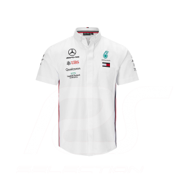 Chemise Shirt Hemd Mercedes AMG Motorsport Manches courtes Blanc White Weiß Mercedes-Benz B67996505 - homme