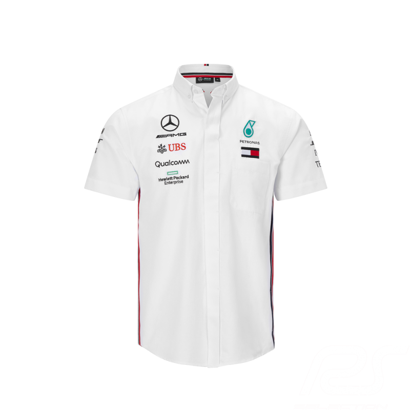 Chemise Shirt Hemd Mercedes AMG Motorsport Manches courtes Blanc White Weiß Mercedes-Benz B67996505 - homme