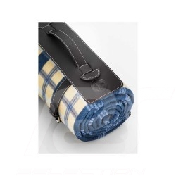 Plaid Mercedes de pique-nique Classic polyester à carreaux beige et bleu Classic picnic checked beige and blue Classic picknick 