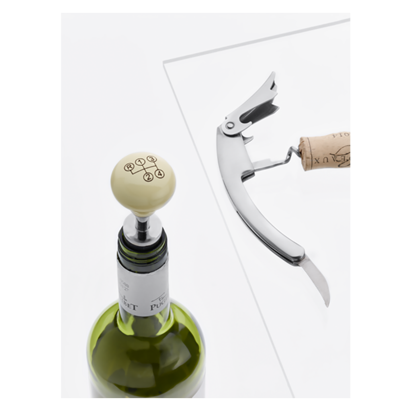 Mercedes wine set sommelier knife and 300 SL shift knob bottle cap