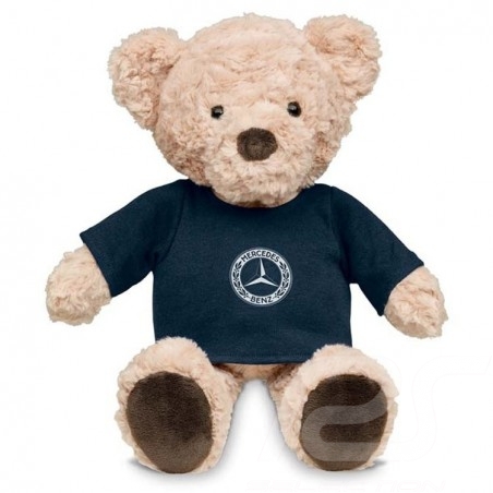 Ours en peluche Teddy bear Teddybär Mercedes Carl T-shirt logo Classic polyester beige / bleu blue blau Mercedes-Benz B66041559