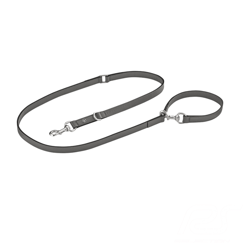 Laisse Mercedes dog leash pour chien 1.95m cuir Saffiano leather gray gris leder grau Mercedes-Benz B66958836