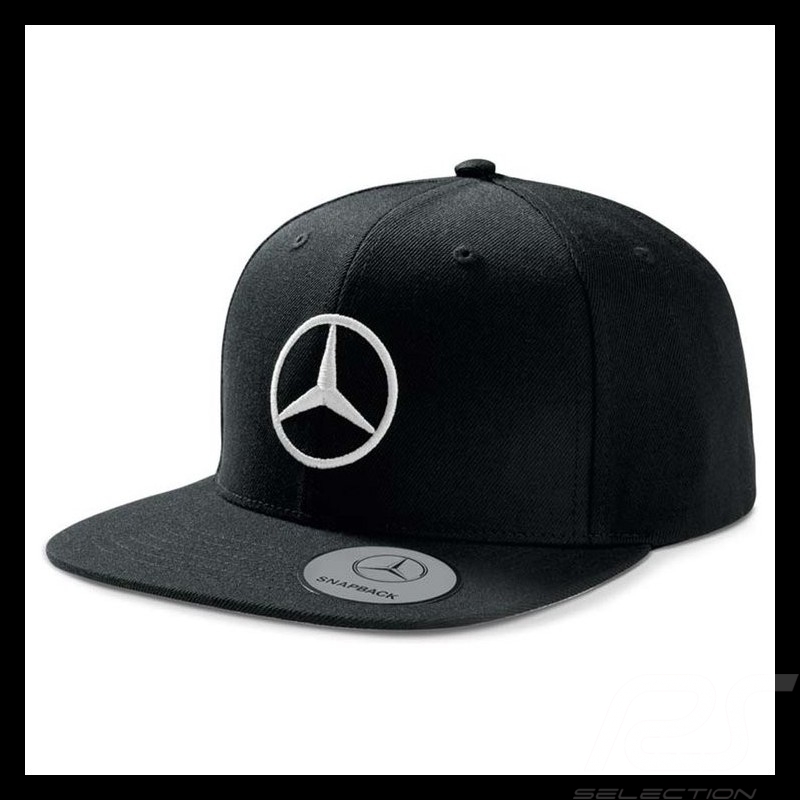 Casquette man cap herren kappe Mercedes homme Snapback visière plate polyacrylique noire flat visor polyacrylic black flatbrim p