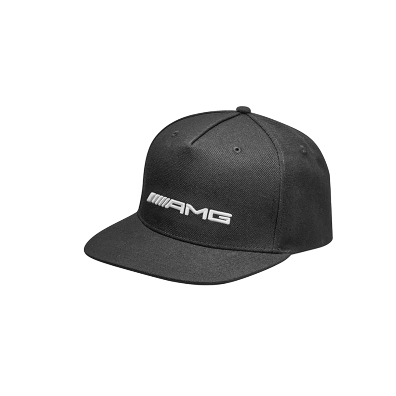 Casquette Mercedes AMG man cap flat visor polyacrylic black homme visière plate polyacrylique noire herren kappe flatbrim polyac