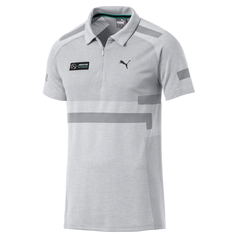 Mercedes Polo shirt AMG Motorsport Puma evoKnit Grey Mercedes-Benz  B67996271 - men - Selection RS