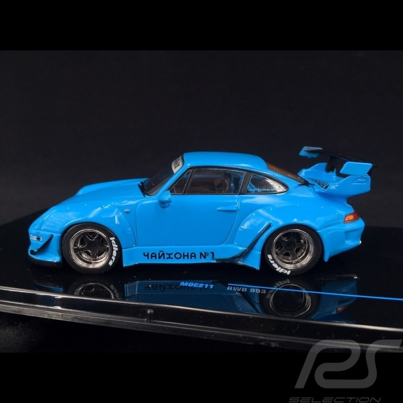 Porsche 911 type 993 RWB Rauh-Welt bleu 1/43 Ixo MOC211