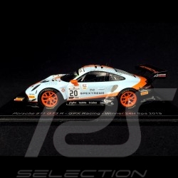 Porsche 911 type 991 GT3 R winner 24H Spa 2019 n° 20 Gulf GPX Racing 1/43 Spark SB251