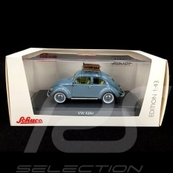 VW Beetle Type 1 Split 1951 Blue With roof rack and sleds 1/43 Schuco 450270900