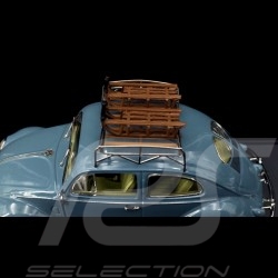 VW Beetle Type 1 Split 1951 Blue With roof rack and sleds 1/43 Schuco 450270900