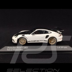 Porsche 911 GT3 RS typ 991 phase II Pack Weissach 2018 weiß /  Kohlenstoff 1/43 Minichamps 410067022