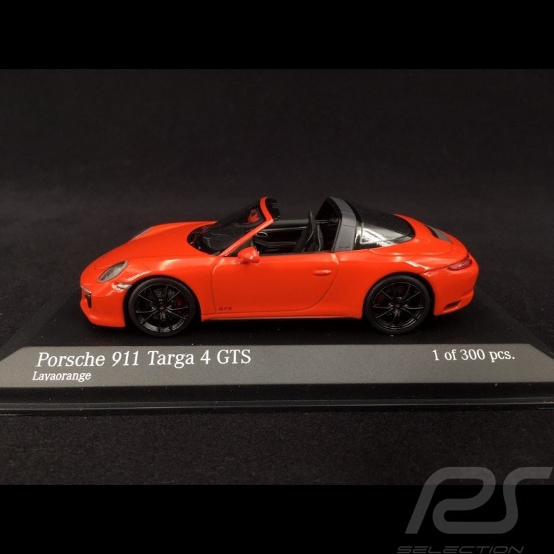Porsche 911 type 991 Targa 4 GTS phase II 2016 lava orange 1/43 Minichamps 410067341